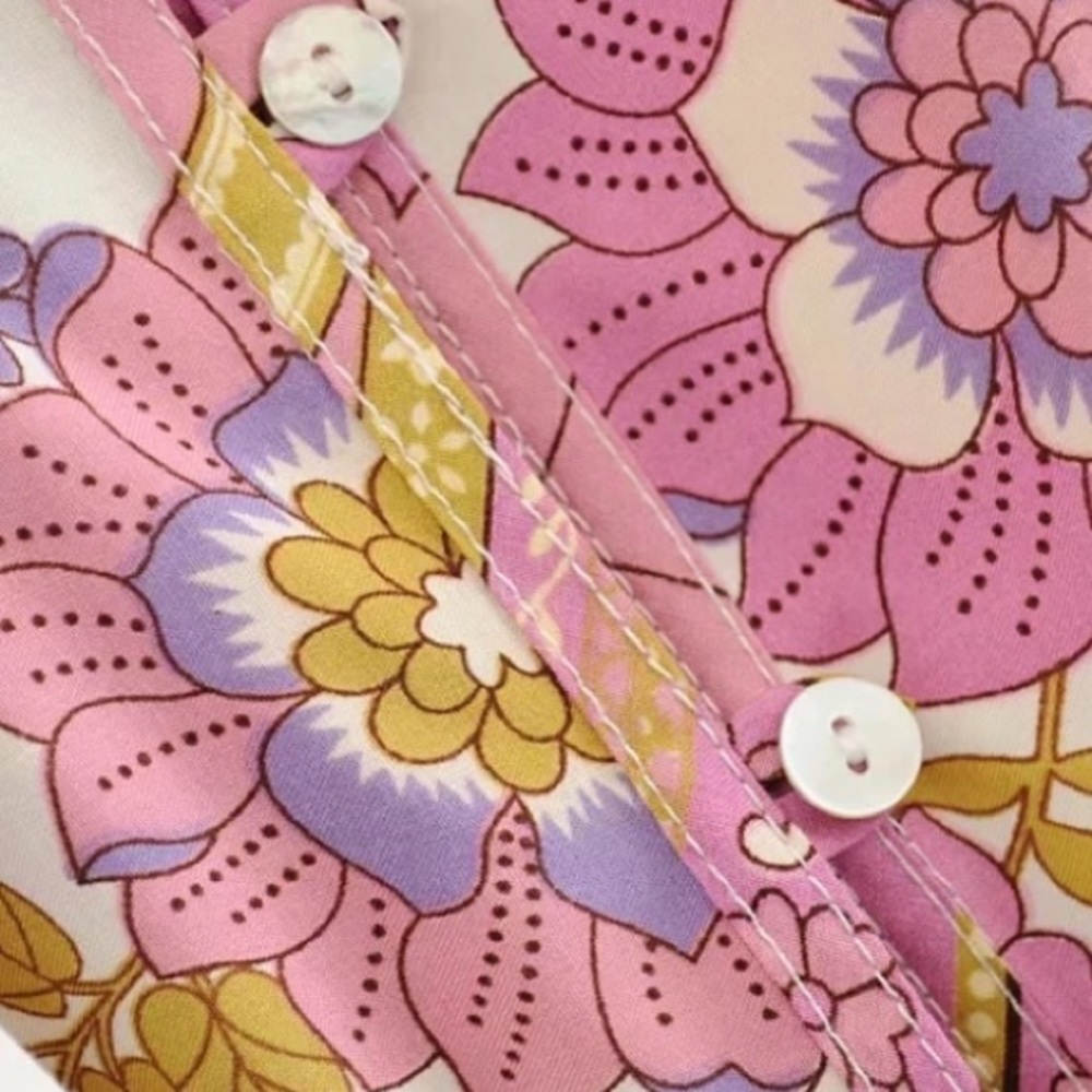 Retro Floral Bohemian Gypsy Romper - Picture 6 of 8